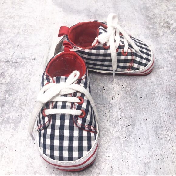 Little Me Plaid Infant Shoes Size 9-12M - Picture 3 of 6
